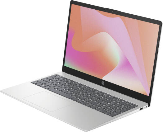 HP 15-fc0025dx Laptop, 15.6" HD Touch Display, AMD Ryzen 5 7520U, 8GB RAM, 512GB SSD, AMD Radeon Graphics, English Keyboard, Windows 11 Home in S Mode, Natural Silver | 9Q1E9UA#ABA - Image 2