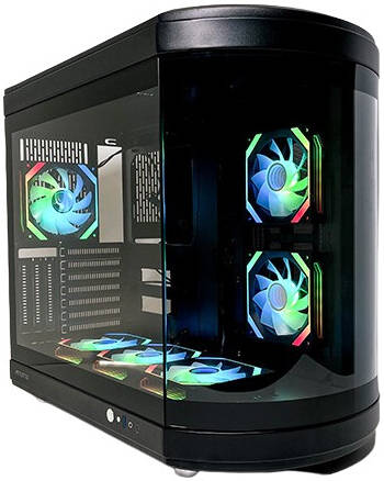 Tortox Vidrio ATX Full Tower Case, 6x Pre-Installed ARGB PWM Fans, Up to 360mm Radiator Support & 9x Fan Support, Semi Curved Tempered Glass, Dust Proof Filter, SPCC Material, Black | VIDRIOB - Image 7