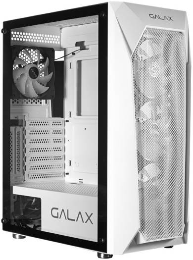 Galax Revolution-05 Mesh RGB Mid Tower ATX PC Case, Tempered Glass Panel & Mesh Front Panel, High Air Flow, Fits Up to 8* 120mm Fans & 280mm Radiators, USB 3.0 / 2.0, Mic, White | CGG5ANWA4B0 - Image 6