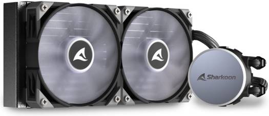 Sharkoon S70 RGB 240mm AIO Liquid CPU Cooler, 120mm Addressable RGB PWM Fans, 600 ~ 2,000 rpm Fan Speed, 77.7 CFM Airflow, 12x Addressable RGB LED, LGA 1700 / AM5, Black | 4044951037995 - Image 4