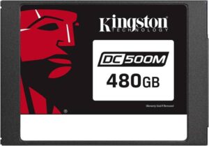 Kingston DC500M 480GB SATA III 6Gbps 2.5" Internal SSD, Mixed Use Up to 555 MB/s Read & Up to 520 MB/s Write Speeds, 3D TLC NAND, 2 Million Hours MTBF, Endurance at 1.3 DWPD, Black | SEDC500M/480G