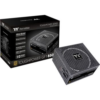 Thermaltake Toughpower GF1 850 Watt Power Supply, Full Modular, 80 Plus Gold, PSU, Single Rail, 70A, 140mm Fan, ATX, Black | PS-TPD-0850FNFAGK-1 - Image 2