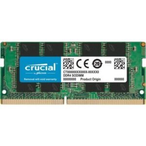 Crucial 260-Pin DDR4 Laptop Memory, 8GB Capacity, SO-DIMM, DDR4 3200, (PC4 25600), 22-22-22 JEDEC, 1.2 Voltage, Unbuffered | CB8GS3200