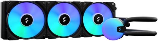 Fractal Design Lumen S36 RGB 360mm AIO CPU Liquid Cooler, LGA 1700 Support, Copper Cold Plate, Aluminium Fins & Radiator, Six ARGB LEDs, 3x 12 RGB PWM Fans, Support LGA 1700/AM5, Black | FD-W-L1-S3612