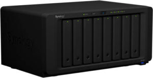 Synology DiskStation DS1821+ 8-Bay NAS Enclosure, AMD Ryzen V1500B Quad-Core  2.2GHz, 4GB DDR4 RAM, 8 x 3.5" / 2.5" SATA Drive Bays, 4x USB 3.1 Gen 1, 2 x eSATA Port, PCIe 3.0 x8, Black | DS1821+