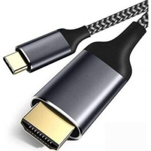 Qitele USB C to HDMI Cable, 6ft 4K@60Hz Braided Cable Adapter, Compatible with MacBook Pro 2020/2019, iPad Pro, Surface, XPS 13/15 | X001AS73WR