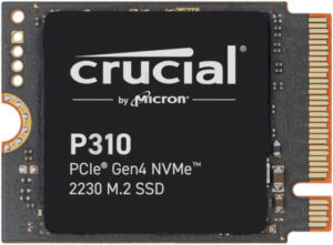 Crucial P310 2TB PCIe Gen4 NVMe 2230 M.2 Internal SSD, Up to 6000 Mb/s Sequential Write & 7100 Mb/s Sequential Read, 440 TBW SSD Endurance, Black | CT2000P310SSD2