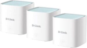 D-Link AX1500 Mesh Router, Dual-Band Connectivity, 2.4GHz & 5GHz Frequency, Up to 1201 Mbps Data Rate, 1x Ethernet LAN Port & Ethernet WAN Port, White | M15-3Pack