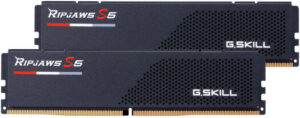 G.Skill Ripjaws S5 64GB (2 x 32GB) DDR5 Dual Channel Desktop Memoryw Kit, 6000 MT/s Memory Speed, CL 36 CAS Latency, Intel XMP 3.0, 1.4V, 288 Pin, Non ECC Unbuffered, Black | F5-6000J3636F32GX2-RS5K