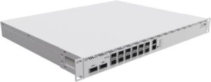 MikroTik CCR2216-1G-12XS-2XQ Cloud Core Router, AL73400 CPU, 16GB RAM, ARM 64bit Architecture, Gigabit Ethernet, 2x 100G QSFP28 & 12x 25G SFP28 Ports, 2x M.2,  RouterOS L6, White | CCR2216-1G-12XS-2XQ