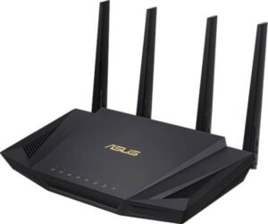 ASUS RT-AX58U V2 AX3000 Dual Band Mesh WiFi 6 Gigabit Router, Up to 2402 Mbps Data Rate, Mobile Tethering, MU-MIMO & OFDMA Technology, Parental Control, Adaptive QoS, Black | 90IG06Q0-MU9B00