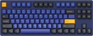 Akko Horizon 87 Key Wired Mechanical Keyboard, PBT Double Shot Keycaps and N-Key Rollover, USB Type-C Interface, Akko Switch 2nd Gen Pink, 45G Actuation Force, English Layout, Blue - Black | 3087 DS
