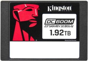 Kingston DC600M 2.5" SATA Enterprise SSD, 3.84 TB Capacity, Up to 560MB/s Read & 530MB/s Write, Consistent Latency, IOPS, Reliable QoS, Black | SEDC600M/3840G