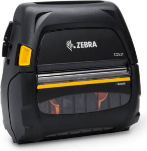 Zebra ZQ521 Series Direct Thermal Mobile Printers, 1D & 2D Scanner Capabilities, 203 x 203 DPI Resolution, Built-In Battery, Wired & Wireless Connectivity, Black | ZQ52-BUE000E-00