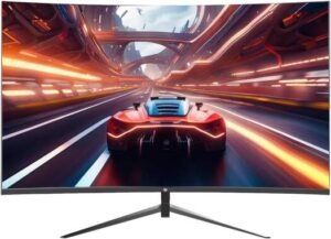 GXM GX24RFA Curved Gaming Monitor, 24" VA Display, FHD Resolution, 200Hz Refresh Rate, 1ms (MPRT) Response Time, AMD FreeSync & G-Sync Compatible, 1650R Curvature, Black | GX24RFA