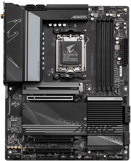 GIGABYTE X670 AORUS ELITE AX rev. 1.0 AM5 ATX Motherboard, AMD X670 Chipset, Dual CH 4x DDR5 DIMM,128GB Max Memory, Wi-Fi 6E, 2.5GbE LAN, 1 x PCI Express x16, 1 x M.2, 1x HDMI | X670-AORUS-ELITE-AX - Image 2