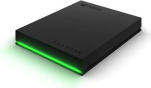 Seagate Game Drive 2TB Portable External Hard Drive, For Xbox, USB 3.2 Gen 1, 2.5 Inch Form Factor, Bus Powered, Rescue Data Recovery Services, Black With Built-In Green LED Bar | STKX2000400