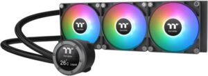 Thermaltake TH360 V2 Ultra ARGB Sync All In One Liquid Cooler /ARGB Fan 120 * 3 PWM Fans and Speeds Up to1500rpm / Water Block 2.1" LCD / Black | CL-W384-PL12SW-A