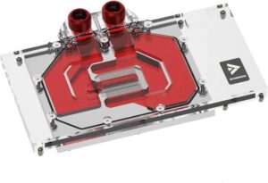 Barrow LRC2.0 Full Coverage GPU Water Block, For ZOTAC 4090 Aurora, Temperature Resistant and High-Tranparency Imported Acrylic Raw Materials, Red Copper Acrylic Material | BS-AIC4090-PA