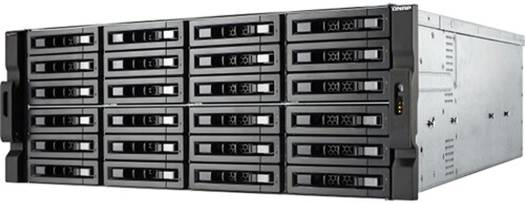 Qnap 24-Bay 4U Rackmount NAS, Intel Xeon E E-2136 CPU, DDR4 (4x32) 128GB Memory, 24 x 3.5" SATA 6Gb/s Drive Bay, 4 Gigabit Ethernet Port, 5 PCIe Slot, 800W PSU | TS-h2483XU-RP-E2236-128G