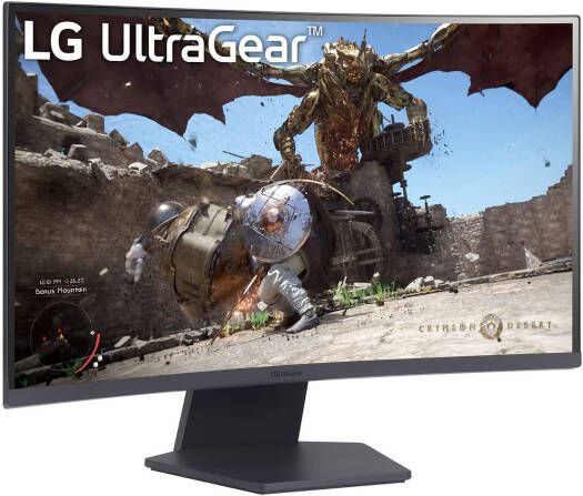 LG UltraGear 32'' QHD 1000R Curved Gaming Monitor, 180Hz Refresh Rate, 1ms Response Time, AMD FreeSync, HDR10, Up to sRGB 99%, 3-side Virtually Borderless Design, Black | 32GS60QC-B - Image 3