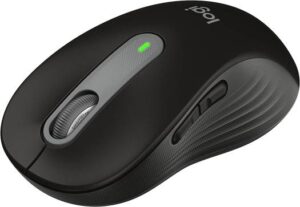 Logitech Signature M650 Wireless Mouse, For Small to Medium Sized Hands, Silent Clicks, 5 Buttons, Bluetooth, Multi-Device Compatibility, 400 DPI, 10m Range, Graphite Black | 910-006253/910-006275