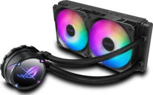 Asus Rog Strix LC II 240 ARGB Liquid CPU Cooler, Aura Sync Support, 2x120mm Fan Size, 2500 RPM Speed, Sleeved Rubber Tube, Compatible With LGA1700, Black | 90RC00E1-M0UAY0