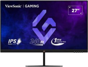 ViewSonic VX2779A-HD-PRO Gaming Monitor, 27" IPS Display, FHD Resolution, 240Hz Refresh Rate, 1ms (MPRT) Response Time, AMD FreeSync Technology, 16.7m Color Display, Black | VX2779A-HD-PRO