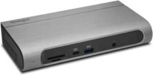 Kensington SD5600T Thunderbolt & USB-C Docking Station, USB-C PD3.0, 96W Power Delivery, Up to 4096 x 2160 @ 60Hz Max Resolution, 2x HDMI, 2x DP & 3.5mm Audio Port, Gray | K34009EU