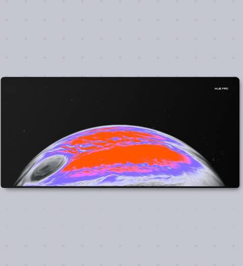 Huepad Jupiter 2 UV Galaxy Series, Premium Mousepad, HYDRAGLIDE Fabric Gaming Mousepad, XL Desk Pad or Desk Mat with Carry Case Tube | HP9040-GLX-JP2-UV