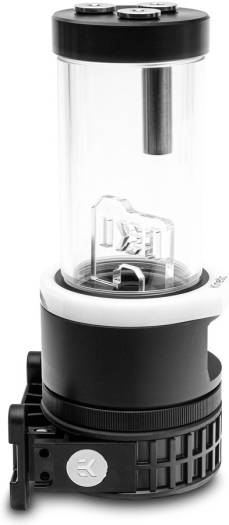 EK-Quantum Kinetic TBE 200 D5 PWM D-RGB Acetal Reservoir, Electronically Commuted Spherical Motor, Three G1/4" Ports,1500L/h Maximum Flow, Mounting Mechanism, Black - Clear | 3831109818381
