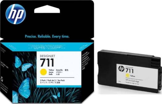 HP 711 29-ml Yellow Ink Cartridges | CZ136A