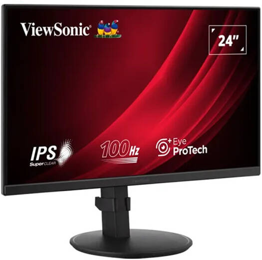 ViewSonic VG2408 Monitor, 24" IPS Display, FHD Resolution, 100Hz Refresh Rate, 5ms (GtG) Response Time, Anti-Glare, Hard Coating (3H), 16.7m Color Display, Black | VG2408 - Image 2