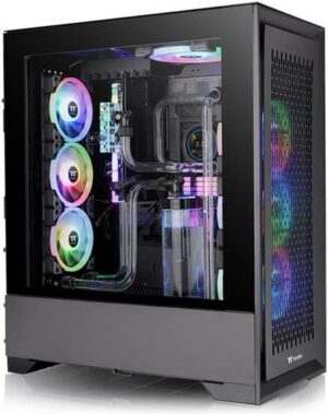 Thermaltake CTE T500 Air Full Tower ATX PC Case, 4mm Tempered Glass Panel, Fits Up to 11* 120mm Fans & 420mm AIO, Centralized Thermal Efficiency, USB 3.2 Type-C *1, USB 3 *2, Black | CA-1X8-00F1WN-00