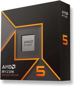 AMD Ryzen 5 9600X AM5 CPU Processor, 6 Cores & 12 Threads, 5.4 GHz Max Boost Clock, 6MB L2 & 32MB L3 Cache, AMD Radeon Graphics, Zen 5, PCIe 5.0 x16 | 100-100001405WOF