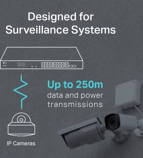 TP-Link 16-Port 10/100 Mbps + 2-Port Gigabit Rackmount Switch with 16-Port PoE+ | TL-SL1218MP - Image 3