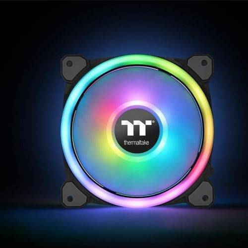 Thermaltake Trio 14 RGB Radiator Fan TT Premium Edition (3-Fan Pack), USB 2.0 connectors (9 Pin), Fan Rated Voltage 12 V & 5V, Hydraulic Bearing, Fan Speed 500 ~ 1500 R.P.M | CL-F077-PL14SW-A - Image 3