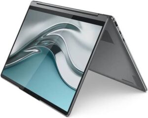 Lenovo Yoga 9 14IAP7 2-in-1 Laptop, 14" 4K WQUXGA OLED Touch Display, Intel Core i7-1260P, 16GB DDR5 RAM,1TB SSD, Intel Iris Xe Graphics, Backlit, Arabic KB, Win 11 Home, Grey | 82LU008CAX