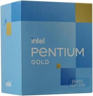 Intel Pentium Gold G6405 Comet Lake Processor, FCLGA1200 Socket, Dual Cores, 4 Threads, 4MB Cache, 4.10GHz Clock Speed, DDR4 Memory, 128GB Max, Integrated Intel® UHD Graphics 610 | BX80701G6405