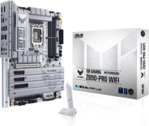 ASUS TUF Gaming Z890-Pro Wi-Fi LGA 1851 ATX Motherboard, Intel Z890 Chipset, 4x DDR5 DIMM Slots, Up to 192GB Max Memory, Wi-Fi 7 & BT 5.4, 1x PCIe 5.0 x16 Slot, 4x M.2 Slots, White | 90MB1IR0-M0EAY0