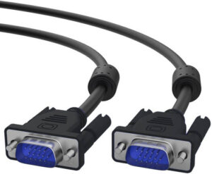 PCOM VGA Cable, Built with Sturdy Jacket, Universal Compatibility, 5 Meters, Black | C-P15MM5M