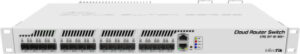 MikroTik Cloud Router Switch: 16x SFP+ Ports, 1x 10/100/1000 Ethernet, 800 MHz, ARM 32-bit, 98DX8216 CPU, White | CRS317-1G-16S+RM