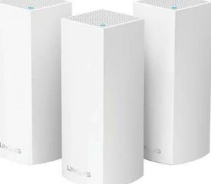 Linksys WHW0303B Tri-Band Mesh WiFi 5 System - Extender & Booster, 6K sq ft, 60+ Devices, 2.2 Gbps, 3 Pack, White. | WHW0303W