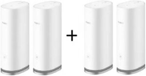 Huawei WiFi Mesh 3 AX3000 Router, Dual-Band WiFi 6 Plus 3000 Mbps Speed, 2400 Sq. Meters Coverage, 4 Power Amplifiers, HarmonyOS Mesh+, 2+2 Pack, 4 Pieces, White | WS8100-22 + WS8100-22