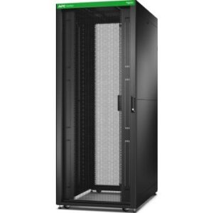 APC 42U Easy Rack Cabinet, 800/1200mm, 19" Width, Roof/Side Panel, Castors, Feet, 4 Brackets, No Bottom, Black | ER8222