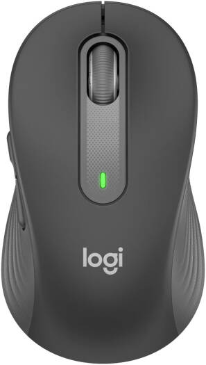 Logitech Signature M650 M Wireless Mouse, Bluetooth & Logi Bolt USB Connectivity, Up to 4000 DPI Resolution, Medium, Logitech Advanced Optical Tracking Sensor, 5 Buttons, Graphite | 910-006274