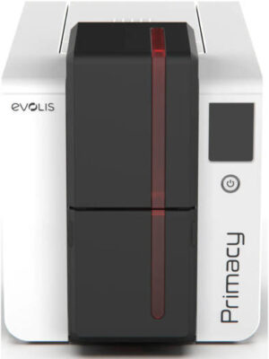 Evolis Primacy 2 Duplex Expert Printer, Without Option, USB & Ethernet Interfaces, With Cardpresso XXS Software License, 300x600 DPI Resolution, 100 Cards Feeder Capacity, White - Black | PM2-0025-M