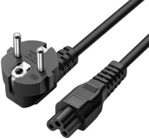Generic 3 Prong Style EU Notebook AC Power Cord, 0.9M Cable Length, Black