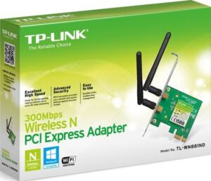 TP-LINK Wireless N300 PCI Express Adapter, 2.4GHz 300Mbps, Include Low-Profile Bracket  | TL-WN881ND