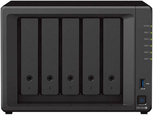 Synology DiskStation 5-Bay NAS Enclosure, 8GB DDR4 RAM, Up to 736 MB/s Read & 796 MB/s Write, Dual M.2 2280 NVMe SSD Slots, 4x Gigabit Ethernet Ports, 120W PSU, Black | DS1522+ - Image 6